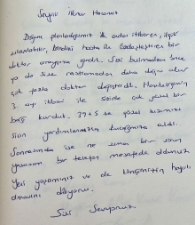 Sizinle çok güzel bir bağ kurduk.